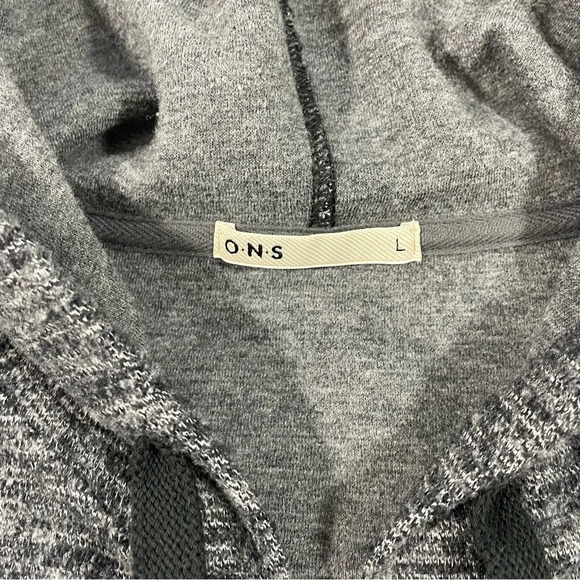 ONS Mens Hooded Zip Front Jacket Grey Black - Picture 4 of 7